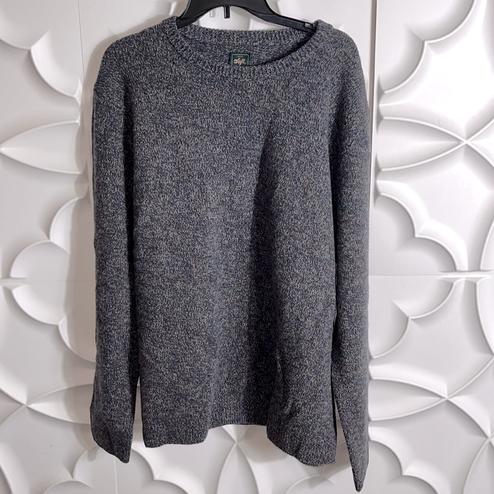 NEW Soft cloth CREWNECK SWEATER IN MARL MERINO JERSEY sz XXL. (88)